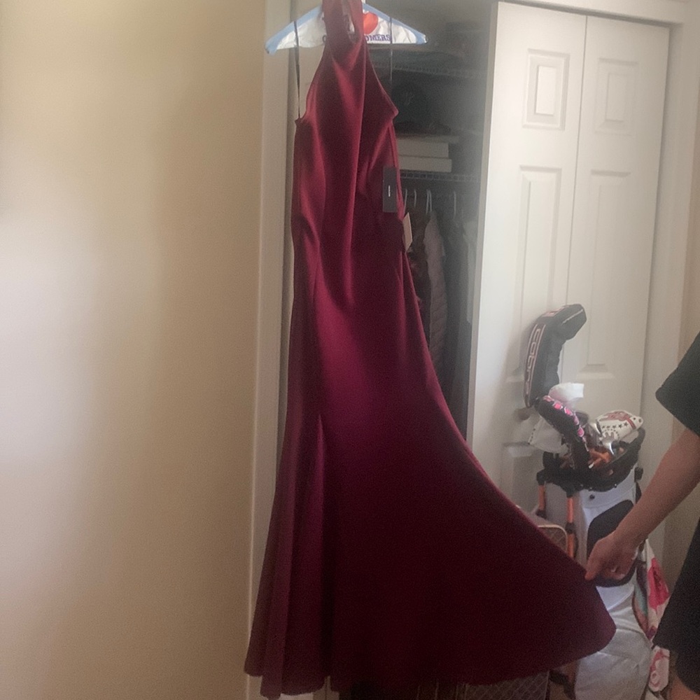 Maroon mermaid gown